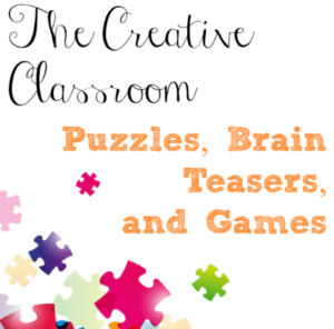 Are you looking to set up a creative classroom? This post shares ideas for bringing puzzles, brain teasers, and games into your classroom to encourage creativity and critical thinking. Click through to learn what puzzles, brain teasers, and games Rachel Lynette suggests!