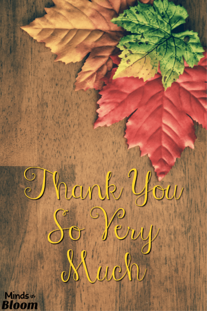 Thank You So Very Much - Minds in Bloom