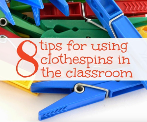 Clothespins are a surprisingly versatile tool, even in classrooms! Check out this Minds in Bloom guest blogger's tips on eight different ways to use clothespins around your classroom.