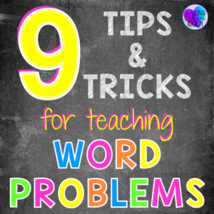 Teaching word problems is often the most challenging part of the curriculum for a math teacher. This veteran teacher shares nine tips and tricks for teaching word problems to help your students master them and to make them less challenging for you to teach!