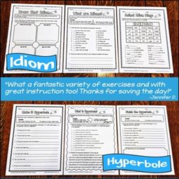 figurative language worksheets idioms similes