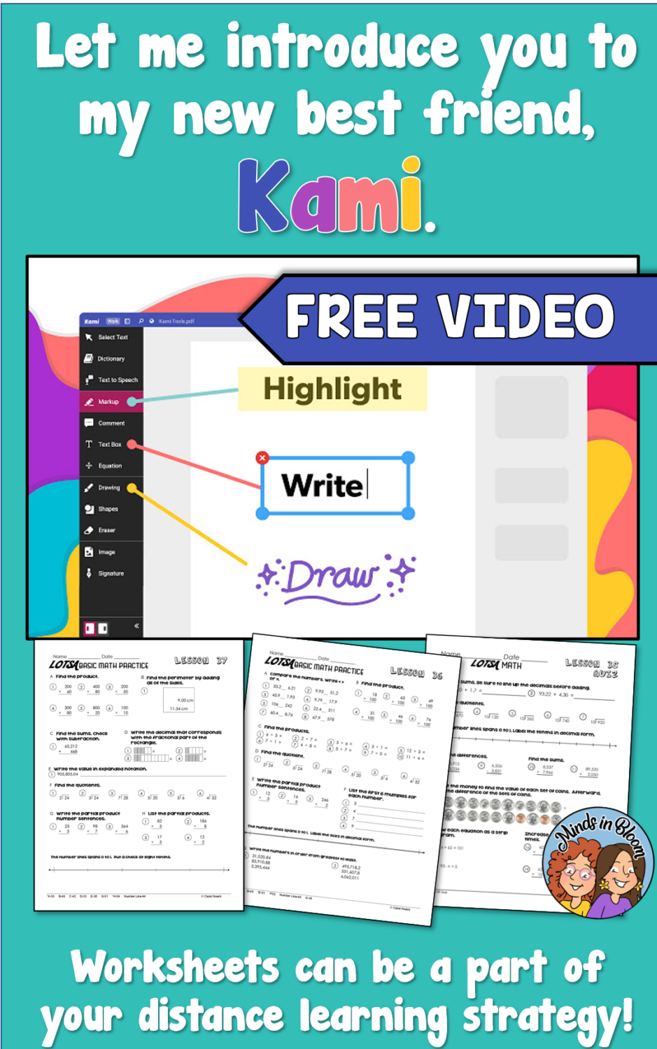Using the Kami Extension to Digitally Write on Your Worksheets Minds