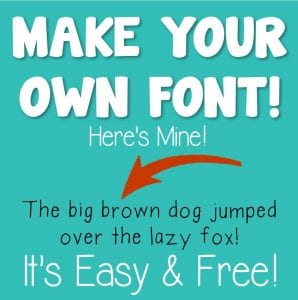 Make Your Own Teacher Font