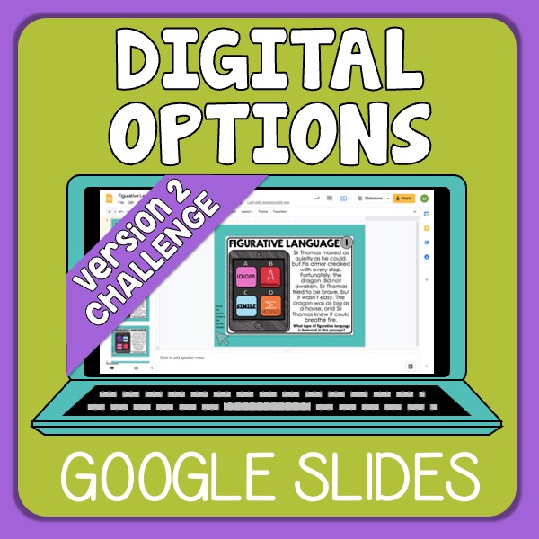 Figurative Language Task Cards Multiple Choice Print & Digital Google Slides Minds in Bloom