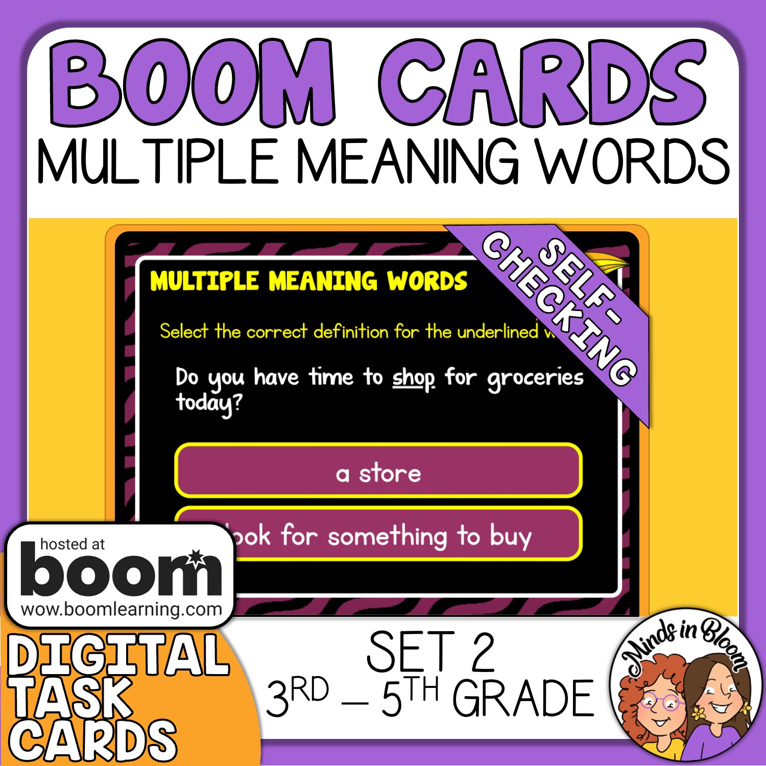 Multiple Meaning Words BOOM Cards (SET 2) Digital Distance Learning