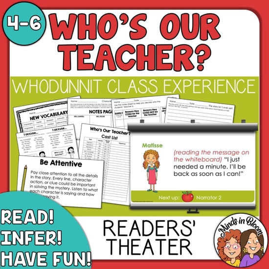 Back to School Activity MYSTERY Readers Theater Fluency Inference