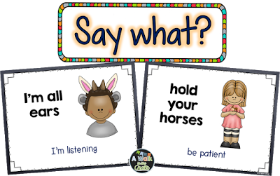 teach idioms, homophones, guided reading for ELLs